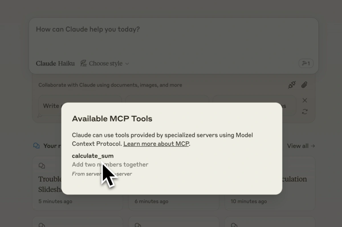 Claude Desktop 工具列表