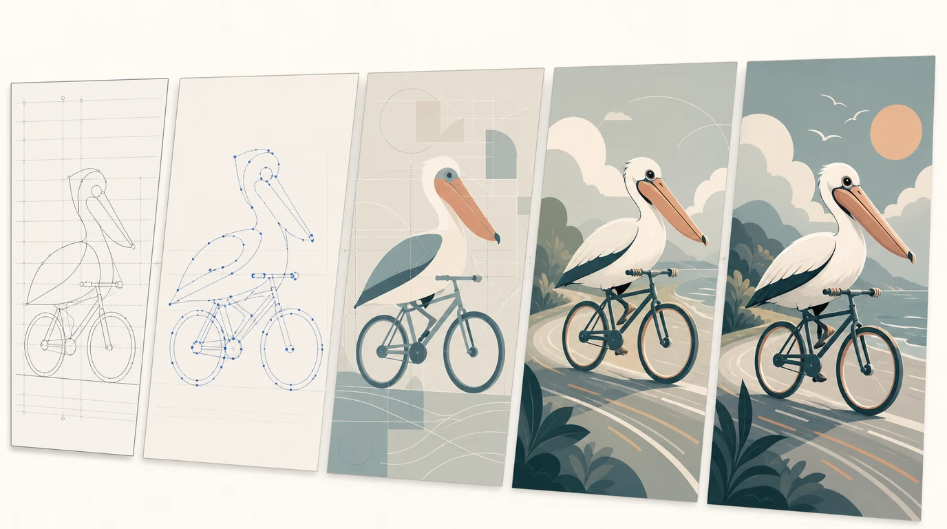 用 Claude Fable 5.1 五档推理生成矢量插画与动画工作流实测