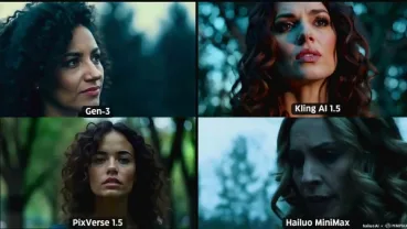 人物特写镜头的四款 AI 视频工具对比