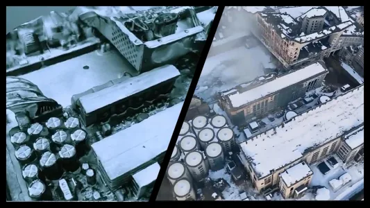 Runway 视频风格迁移：旧电视电路板模型变末世城市鸟瞰