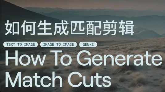 一分钟学会 Runway 匹配剪辑（Match Cuts）