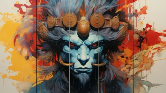 AI创意绘画：复古拼贴画之孙悟空