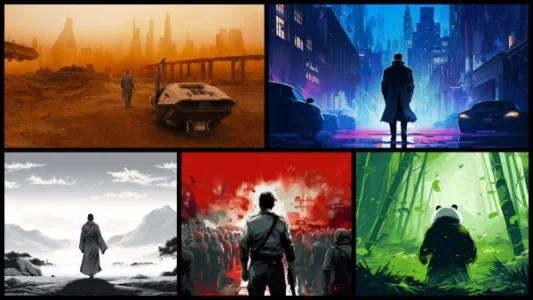 AI 创意绘画：迷人的背影杀