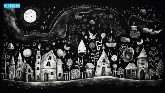 AI创意绘画：儿童黑板画