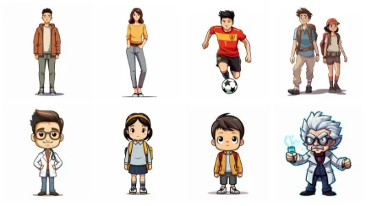 如何用 Midjourney 制作 2D 卡通人物