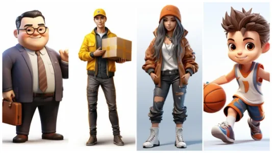 如何用 Midjourney 制作 3D 卡通人物