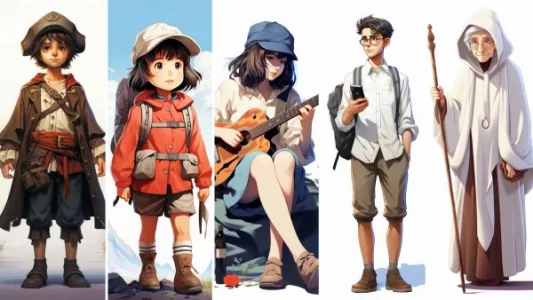 Midjourney 风格咒语：吉卜力动画人物