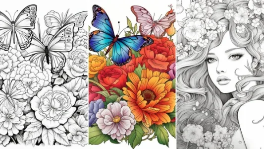 Midjourney 风格咒语：涂色书