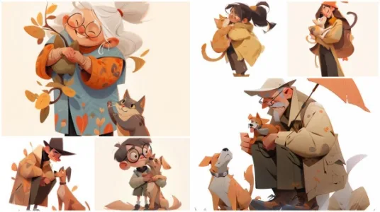 Midjourney 风格咒语：丹麦插画绘本