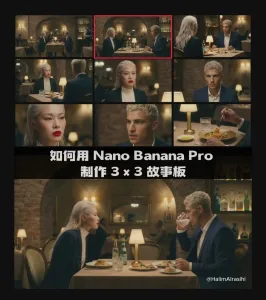 如何用 Nano Banana Pro 制作 3 x 3 故事板