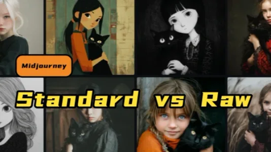Midjourney 的 Standard 和 Raw 模式