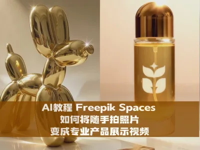 AI教程 Freepik Spaces 如何将随手拍照片变成专业产品展示视频