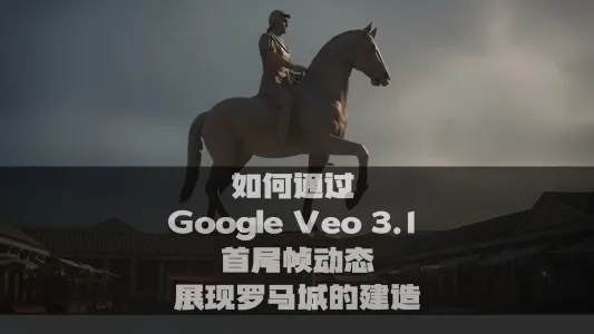 Google Veo 3.1 首尾帧动态展现罗马城的建造