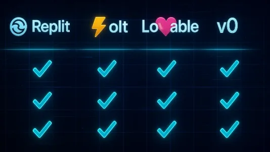 Replit、Bolt、Lovable、v0, 四款 AI 开发工具对比