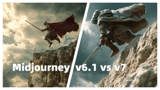 Midjourney v6.1 和 v7 的对比测试