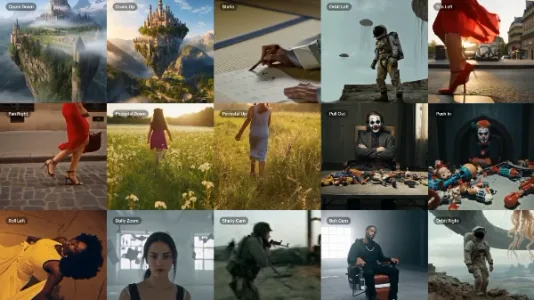 Luma Ray 2 提供 25 种镜头运动设置