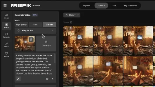 如何通过 Freepik 制作一段第一人称视角（POV）视频