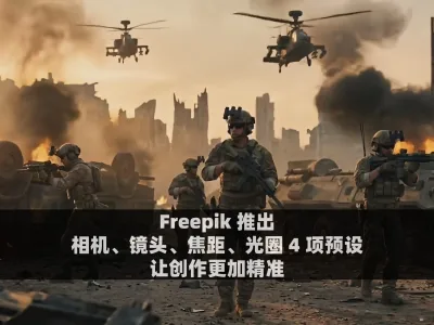 Freepik 推出相机、镜头、焦距、光圈 4 项预设，让创作更加精准