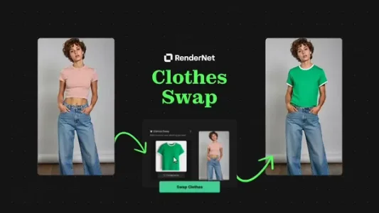 RenderNet 推出一键换衣功能