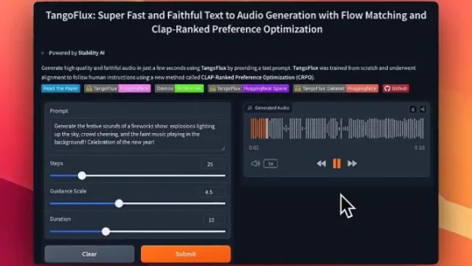 开源音频生成（Text to Audio）模型：TANGOFLUX