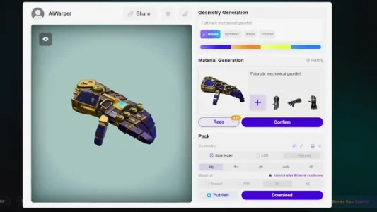 Rodin 1.5 通过同一物体不同角度的图片生成 3D 模型