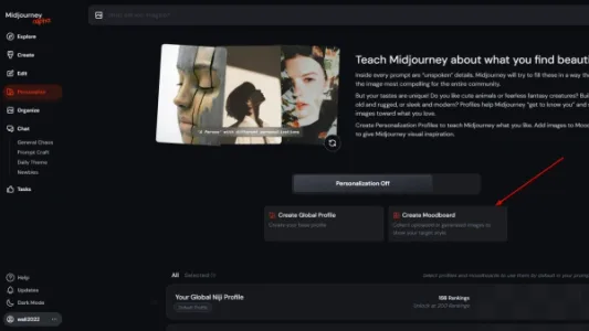 Midjourney 发布个性化风格模型架构新方法：情绪板