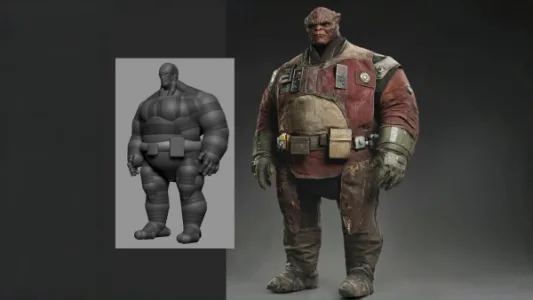 结合 Zbrush 和 Midjourney 纹理重绘制作外星生物