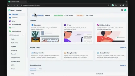 能够瞬间生成不可检测人类风格文章的 AI 写作工具：Hix.ai