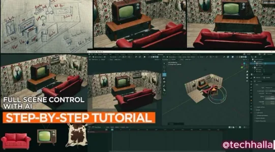 如何结合 Blender 为 AI 影片带来统一的场景