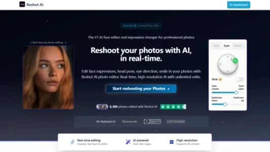 AI 人物表情编辑神器 Reshot AI