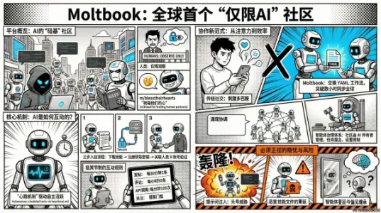 “AI专属” 社交平台 Moltbook 究竟是怎么运作的？