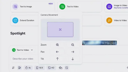 Haiper 推出了新的镜头运动功能