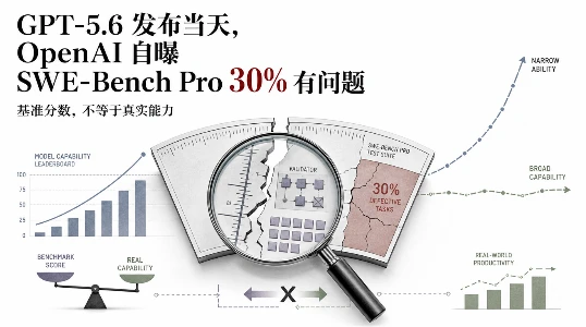 GPT-5.6 发布当天 OpenAI 自曝 SWE-Bench Pro 30% 有问题