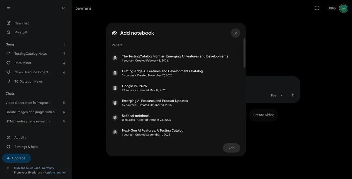 Google 为付费用户将 NotebookLM 直接集成至 Gemini
