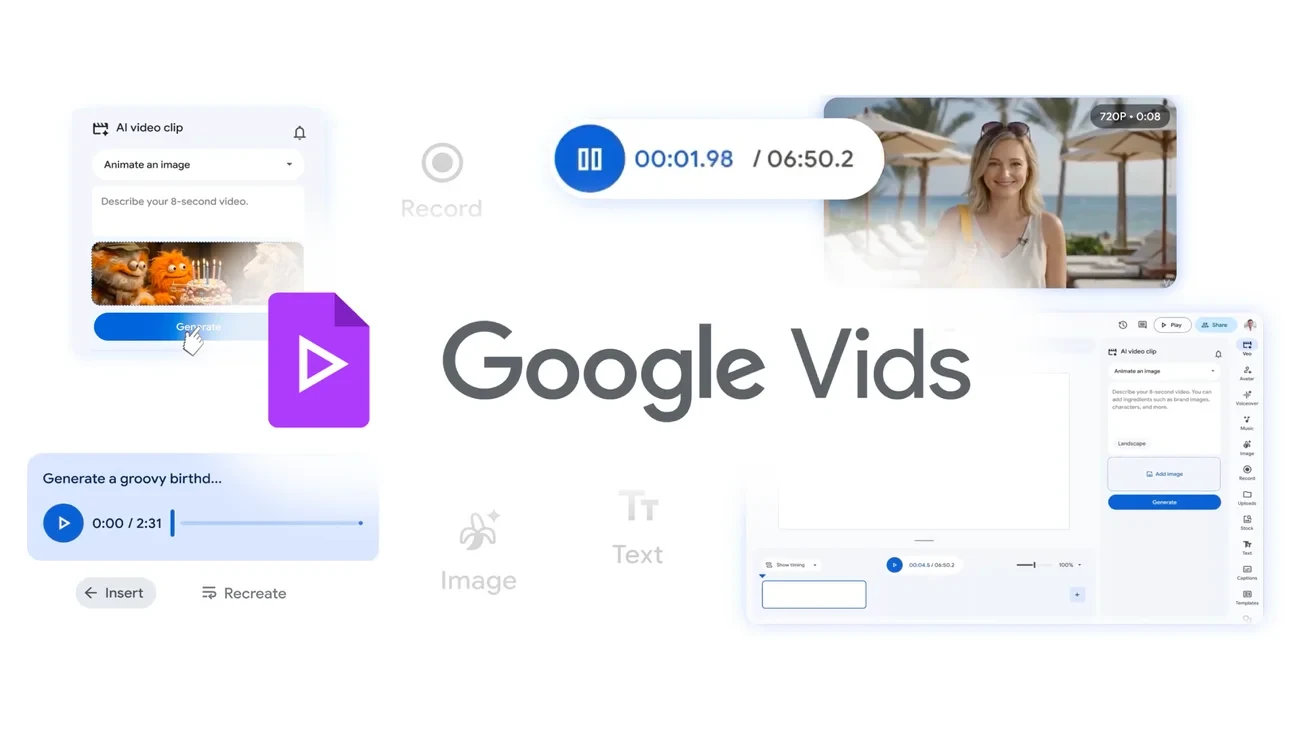 在 Google Vids 免费创建、编辑和分享视频