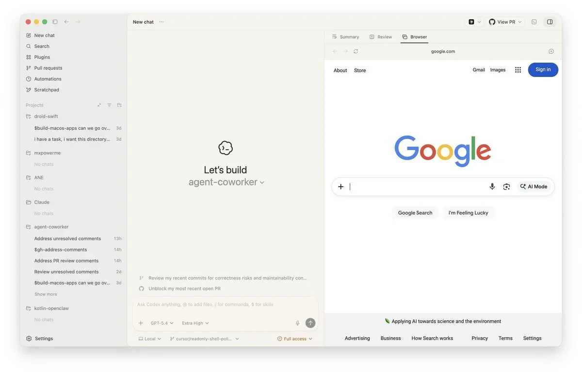 OpenAI 测试 Codex 超级应用的网页浏览功能
