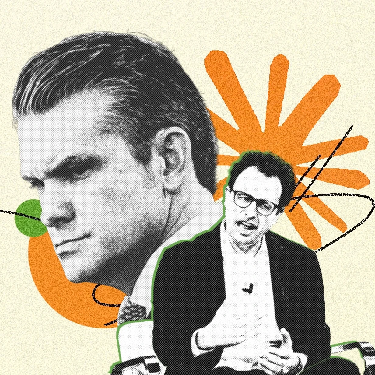 Image may contain Jerzy Duszyński Face Head Person Photography Portrait Adult Art Advertisement and Poster